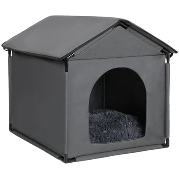 Large Cat & Medium-Small Dog House Soft Indoor with Internal Size ...