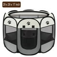 thumbnail image 1 of Large Cat Playpen Dog Playpen Cat Tent Puppy Playpen Indooor,Dinosam Cat Cage Indoor with Mesh Outdoor Kitten Playpen for Indoor Cats Pen for Puppys Small Dogs,White & Gray, 1 of 6