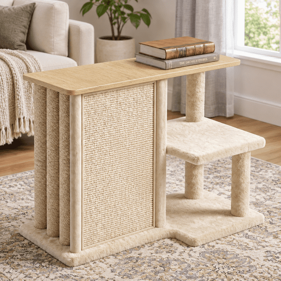 Large Cat Scratcher Side Table For Couch Protector End