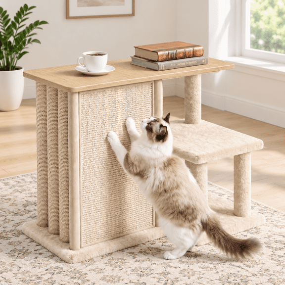 Large Cat Scratcher Side Table For Couch Protector End