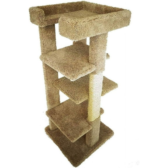 Large Cat Tree Tower with Cat Scratching Posts and 4 Cat Perches by New Cat Condos