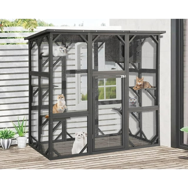 Large Catio Outdoor Cat Enclosure Cat House Indoor Catio Cat Play Run