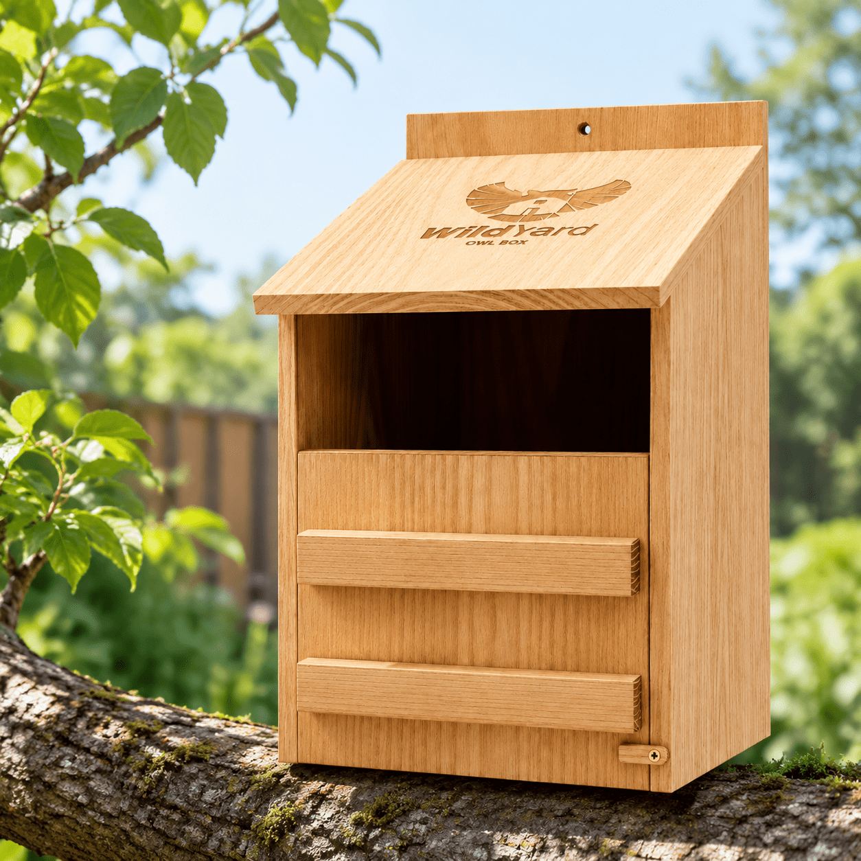 Large Cedar Barn Owl Nesting Box, Weather-Resistant Outdoor Bird House ...