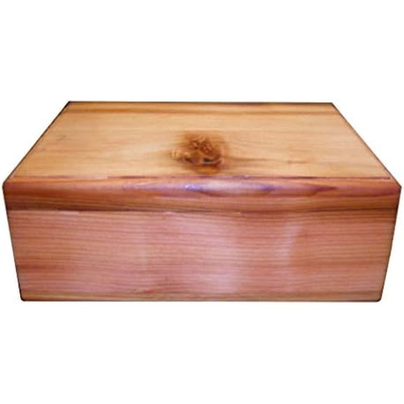 Large Cedar Keepsake and Treasure Storage Box - Size 14 x 7 x 6 Inches$$Home Decor, Kitchen, & Other