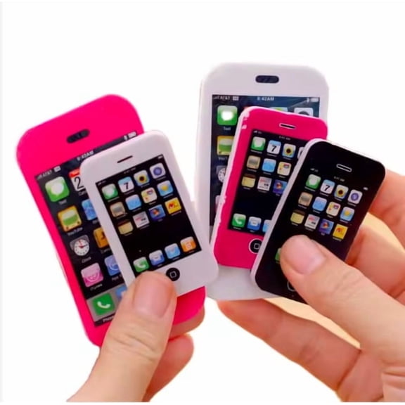 Large Cell Phone Pencil Eraser - Black