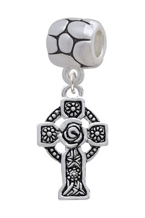 Large Celtic Cross - Pebble Charm Bead