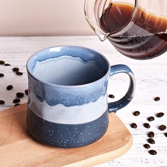 Large Ceramic Coffee Mug, Big Tea Cup for Office and Home, 21 Oz, 1 PCS (Blue)