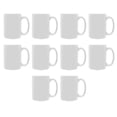 thumbnail image 1 of Large Ceramic Coffee Mugs - 15 oz. 10 Pack - Tea Cup, Soup Bowl - White, 1 of 5