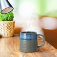 thumbnail image 1 of Large Ceramic Coffee Mugs, Handmade Pottery Mug, Tea Cups with Handle for Office and Home, 16 oz, Dishwasher and Microwave Safe (Blue Grey), 1 of 5