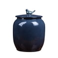 thumbnail image 1 of Large Ceramic Jar For Rice Ceramic Rice Bucket Ceramic Rice And Grain Storage Container With Lid Rice Containe Rice Storage Bins, 10kg, 1 of 8