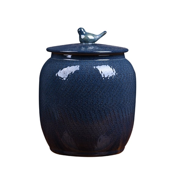 Large Ceramic Jar For Rice Ceramic Rice Bucket Ceramic Rice And Grain Storage Container With Lid Rice Containe Rice Storage Bins, 10kg