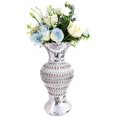 thumbnail image 1 of Large Ceramic Vase Inlaid with Rhinestones,Vintage Silver Flower Vase for Home Decor, Decorative Flower Vase for Living Room,Bedroom,Table Centerpiece,Kitchen,Luxury Flower Vase Gift,30cm, 1 of 5