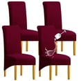 thumbnail image 1 of Large Chair Covers Waterproof,XL Chair Slipcovers with Elastic Bottom Furniture Protector Washable Anti-scratch Jacquard Stretch Chair Protector for Dining Room Hotel Banquet-4-N, 1 of 6
