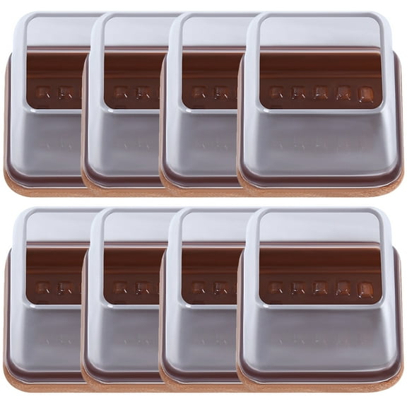 HAKIDZEL Chair Leg Pad Transparent TPE 8Pcs 1.57X1.57X1.38in