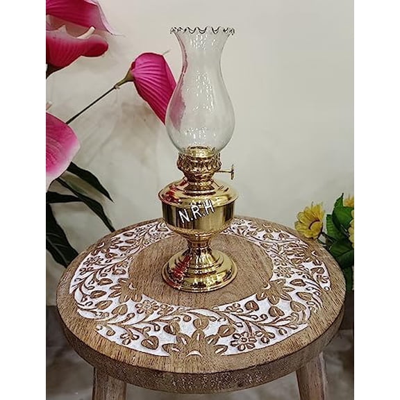 Large Chamber Oil Lamp, Vintage Glass Clear Kerosene Lamp Indoor Decorative Hurricane Lamp Oil Lantern for Tabletop Decor and Emergency Lighting Use Home Decor Lighting$$Home Decor, Kitchen, & Other