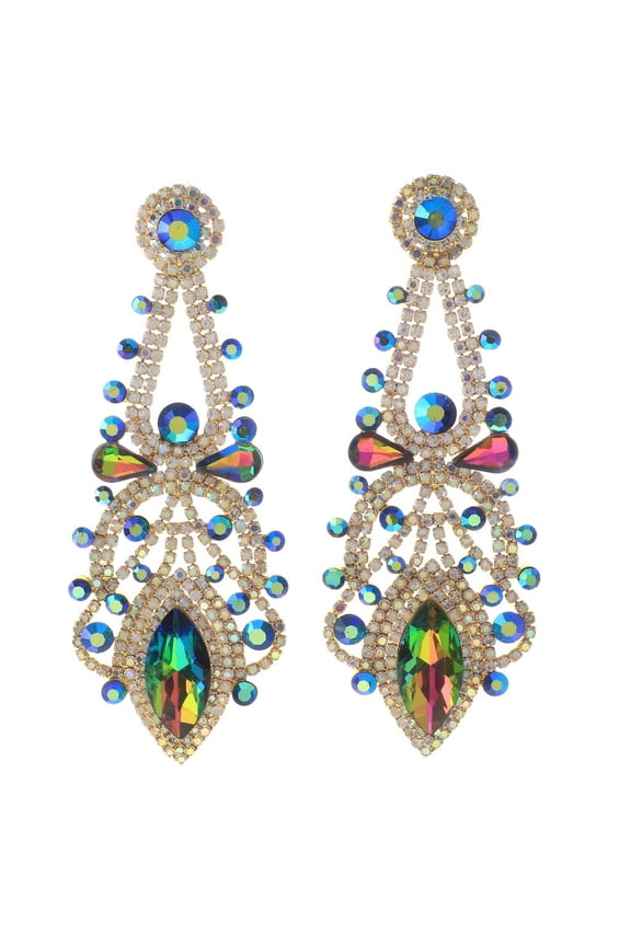 Large Chandelier Rhinestone Earring