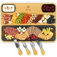 thumbnail image 1 of Large Charcuterie Boards: Cheese Board Set, Serving Tray & Platter - Unique Cheese Board and Knife Set, Housewarming Gift New Home, 1 of 9