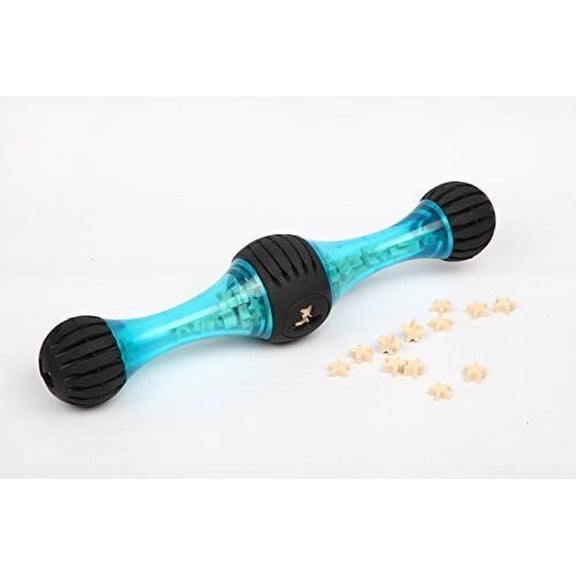 Large Chewing Squeeze Bone Dog Toy with Dental Twist Caps Maxi