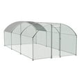 thumbnail image 1 of Large Chicken Coop Metal Chicken Run with Waterproof and Anti-UV Cover, Dome Shaped Walk-in Fence Cage Hen House for Outdoor and Yard Farm Use, 1" Tube Diameter, 9.84' x 19.68' x 6.56', 1 of 9