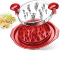thumbnail image 1 of Large Chicken Shredder, Professional Chicken Breast Shredder Tool Twist, Chicken Shredder Tool withTransparent Lid, Ergonomic Handle, Dishwasher Safe, BPA Free,Non-Slip Design(Red), 1 of 8