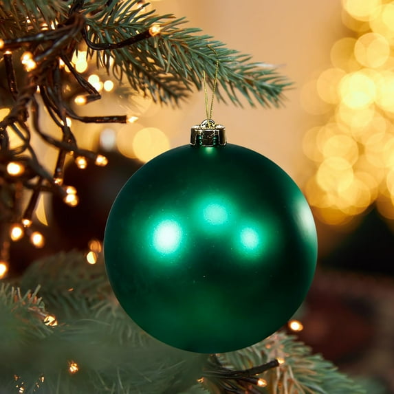 Large Christmas Ball under $5! Bzdzmqm 15cm Matte Christmas Ball Ornament, Oversized Christmas Tree Pendant, Shatterproof Plastic Xmas Decor, Large Holiday Bauble Decoration, Christmas Tree Hanging