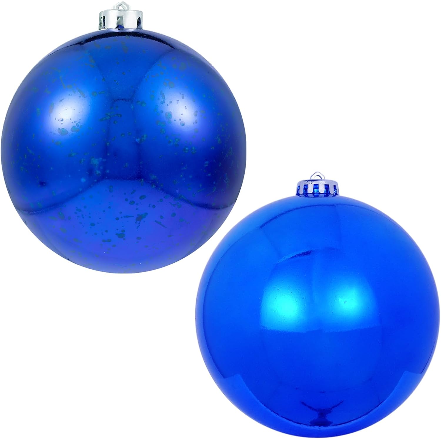 Large Christmas Ball Ornaments,2pcs Blue Giant Shatterproof Plastic