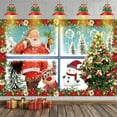 thumbnail image 1 of Large Christmas Banner Backdrop, Merry Christmas Banner Indoor Red Photo Backdrop Xmas Photography Background Party Decor for New Year Party Photo Booth Wall Hanging Decor, 72.8 x 43.3 inch, 1 of 6