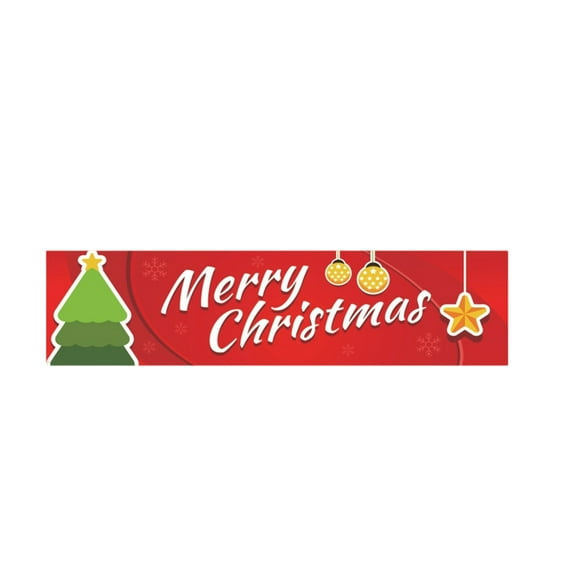 Large Christmas Banner Xmas Outdoor Decorations Yard Sign for Holiday Party, Home Decor for Garden House Fence Garage Indoor Gifts (B)