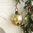 thumbnail image 1 of Large Christmas Bells for Decoration 8.8 Inch Rustic Vintage Christmas Decor Ball Christmas Tree Onaments Red Bells for Christmas Decorations (Gold), 1 of 4