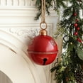 thumbnail image 1 of Large Christmas Bells for Decoration 8.8 Inch Rustic Vintage Christmas Decor Ball Christmas Tree Onaments Red Bells for Christmas Decorations (Red), 1 of 4