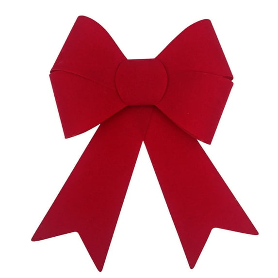 Large Christmas Bow, 1PCS Plush Giant Bow with Long Streamers Huge, 28x43cm Xmas Tree Red Bows Outdoor Indoor for Garland Wreath, Stairs, Door, Fireplace, Railing, Porch,Wedding, Party