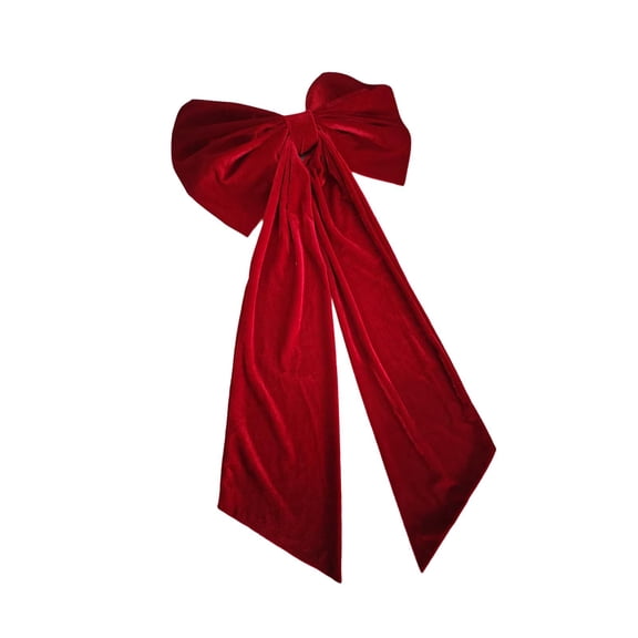 Large Christmas Bow Giant Velvet Bow Streamer Luxurious Velvet for Christmas Tree Family Party Decor