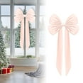 thumbnail image 1 of Large Christmas Bow Ornament 40x80 Inch Giant Wreath Bows Xmas Tree Topper Ribbon Hanging Bows for Christmas Holiday Home Wall Outdoor Indoor Party Garland Crafts Decoration(Light Pink), 1 of 4