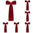thumbnail image 1 of Large Christmas Bows for Staircase Garland Wreath, 17in x 8in Vintage Ribbon Bows with Twist Tie for Xmas Tree Holiday Indoor Outdoor Decorations (Red-6pc), 1 of 5
