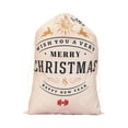 thumbnail image 1 of Large Christmas Canvas Gift Bags 23.6x15.7 Inch Drawstring Storage Sacks, Reusable Personalized Merry Christmas Present Wrap Bag, 1 of 2