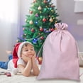 thumbnail image 1 of Large Christmas Drawstring Gift Bag – 28"x20" Fabric Reusable Tote with Handle for Holiday Gift Wrapping, Party Supply Storage, Santa Sack Decor, Christmas Tree Decoration Bag, 1 of 4