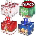 thumbnail image 1 of Christmas Gift Bags Large Christmas Gift Bag with Handle Reusable Christmas Tote Bags for Xmas Gifts Wrapping Xmas Party Supplies 12.6x9.8x6.7 inch 16Pcs, 1 of 6