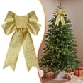 thumbnail image 1 of Large Christmas Glitter Bows Ornaments Sparkly Star‑Speckled Bow Decor Xmas Tree Hanging Decorations For Wreath Wrapping Holiday Home Decor Multiple Colors & Patterns, 1 of 9