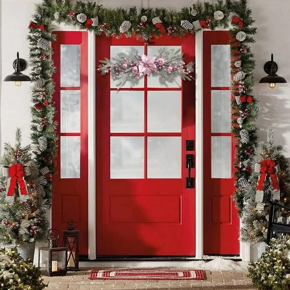 Large Christmas Hanging Decorations Plastic Ornaments for Home Indoor Outdoor Xmas Tree Decor, Festive Fireplace Window Door Wall Decorations with Easy Installation for Holiday Party Supplies