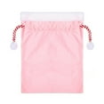 thumbnail image 1 of Large Christmas Santa Sack 19.7x27.6 Inch, Oversized Velvet Gift Bag with Drawstring for Holiday Present Wrapping, Christmas Party Supplies and Festive Home Decor (1PC, Pink), 1 of 8