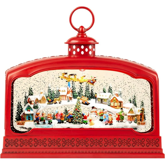 Large Christmas Snow Globes, Snowman Electric Light up Snow Globe Christmas, 8 Festive Songs 6 Hrs Timer & Dual Power, White Musical Snowglobes Christmas Decorations Indoor Church Xmas Snowglobe