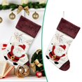 thumbnail image 1 of Large Christmas Stocking, Cute Animal Hanging Stocking with Knitted Cuff, 1 Piece Xmas Stocking, Holiday Christmas Tree Fireplace Decor, Style A, for Festive Season, 1 of 6