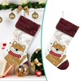 thumbnail image 1 of Large Christmas Stocking, Cute Animal Hanging Stocking with Knitted Cuff, 1 Piece Xmas Stocking, Holiday Christmas Tree Fireplace Decor, Style F, for Festive Season, 1 of 6