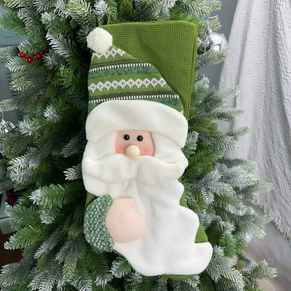 Large Christmas Stockings Claus Snowman Elk Candy Bag Gift Bag Christmas Decorations