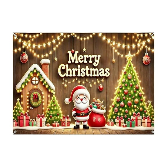 Large Christmas Tapestry Polyester Wall Hanging for Room Decor Holiday Decoration Festive Design Easy Clean Gift Idea and Home Accent