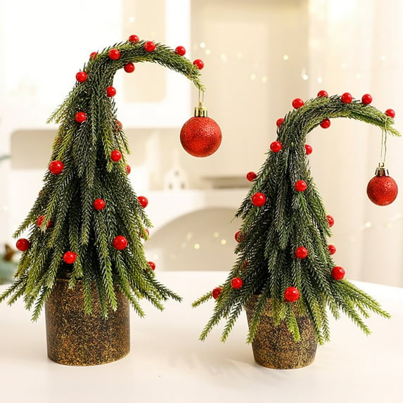 Large Christmas Tree Decorations Christmas Decorative Mini Tree With A Crooked Trunk For Festive Scene Setting