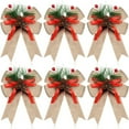 thumbnail image 1 of Large Christmas Tree Finisher Bow Diy Velvet Fabric Edge Binding Ribbon Ornament, 1 of 8