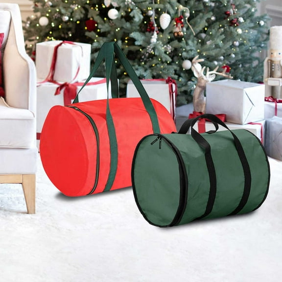 Large Christmas Tree Storage Bag, Fits Up to 9 ft Tall Holiday Artificial Disassembled Trees with Handles&Dual Zipper, Waterproof Protects, 38x31.75cm