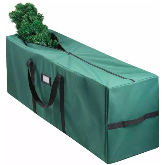 Large Christmas Tree Storage Bag, Heavy Duty Extra Large Christmas Tree Storage Container,Xmas Storage Box with Reinforced Handles and Dual Zippers for Artificial Trees and Holiday Decorations,Green