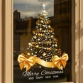 thumbnail image 1 of Large Christmas Tree Window Clings, Static Cling Decals 23.6x37 Inch, Removable Reusable Vinyl Stickers for Glass Door Home Office Holiday Decor, Golden Christmas Tree Design, 1 of 5